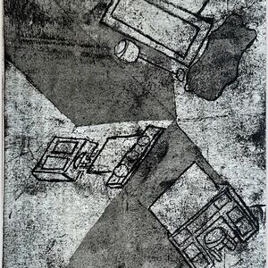 Abstract Black and White Art Print